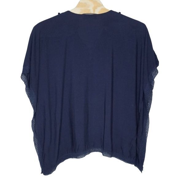 Nanette Lepore Women's Crochet Lace Navy Blue Swimsuit Lightweight Coverup Dress - Picture 2 of 6